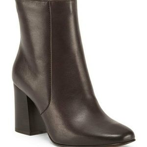 Dark Brown Leather Ankle Boots/Booties